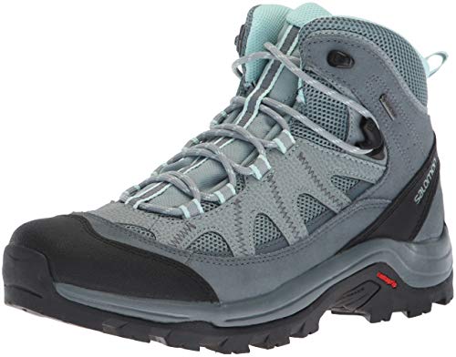 Salomon Authentic LTR GTX W, Zapatillas de Excursionismo Mujer, Azul/Gris (Lead/Stormy Weather/Eggshell Blue), 44 EU