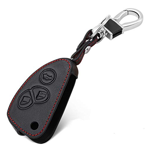 SDLWDQX Funda de piel auténtica para llave de coche, compatible con Alfa Romeo 147 156 166 GT JTD TS, funda protectora para llave de coche, estilo B