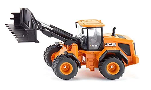 SIKU 3663, Cargadora sobre ruedas JCB 435S Agri, 1:32, Sistema de cambio de cargador frontal, Metal/Plástico, Naranja