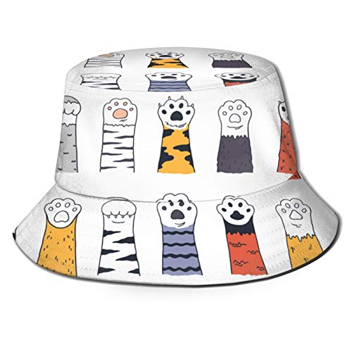 Sombrero Pescador Unisex,Gato Patas Doodle Pie Animal Lindo,Plegable Sombrero de Pesca Aire Libre Sombrero Bucket Hat para Excursionismo Cámping De Viaje Pescar Sombrero Pescador Unisex,Gato Patas Doodle Pie Animal Lindo,Plegable Sombrero de Pesca Aire Libre Sombrero Bucket Hat para Excursionismo Cámping De Viaje Pescar