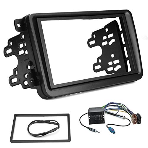 Sound-Way Kit Montaje Autoradio, Marco 2 DIN Radio para Coche, Soportes de Montaje, Cable Adaptador Conector ISO, Adaptador Antena, Compatible con VW Volkswagen, Skoda, Seat Sound-Way Kit Montaje Autoradio, Marco 2 DIN Radio para Coche, Soportes de Montaje, Cable Adaptador Conector ISO, Adaptador Antena, Compatible con VW Volkswagen, Skoda, Seat