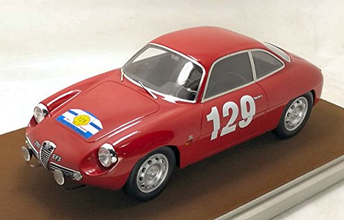 Tecnomodel Compatible con Alfa Romeo Giulietta SZ N.129 Winner T.DE France 1960 LANGENESTE-GREDES DIECAST TMD1842G