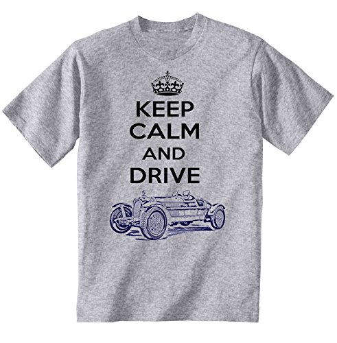 TEESANDENGINES ALFA Romeo 8C 2300 Monza Keep Calm Grey Camiseta para hombre Gris gris 4XL