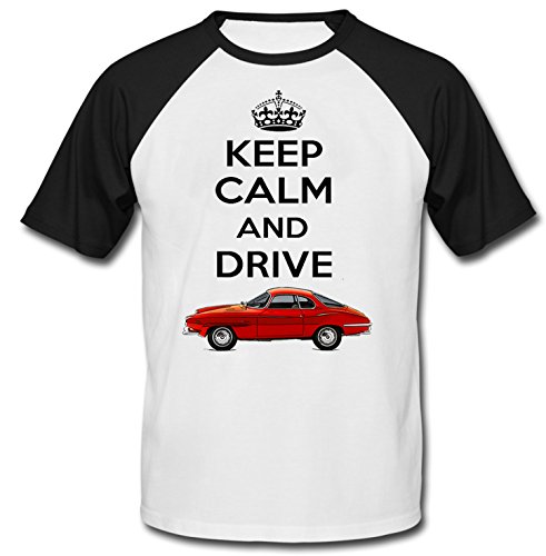 TEESANDENGINES - Camiseta de manga corta para hombre Alfa Romeo Giulia 1600 Sprint Speciale Keep Calm Black Blanco blanco L