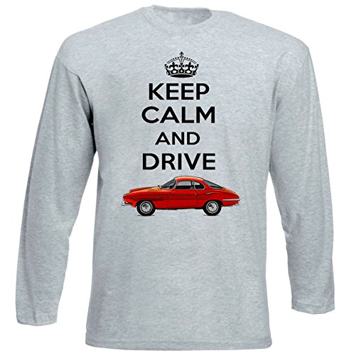 TEESANDENGINES - Camiseta de manga larga para hombre Alfa Romeo Giulia 1600 Sprint Speciale Keep Calm Grey Gris gris L