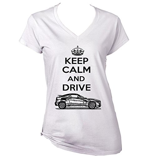 TEESANDENGINES - Camiseta para mujer, diseño de Alfa Romeo SZ Keep Calm White Blanco blanco S
