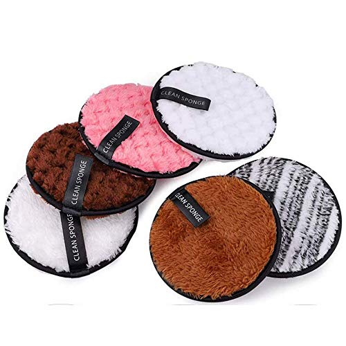 Toalla Desmaquillante Facial Microfibra Lavable/Reutilizable Maquillaje de Limpieza Facial Almohadillas de Felpa, Remover Paño Desmaquillante, Discos Desmaquillantes de Viaje