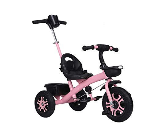 Triciclos para niños Autos con pedales Triciclo con extraíble Alargar Empuñadura de los padres Mango para niños de 1-6 años Pedal antideslizante Scooters Sillas de paseo Cinturones de seguridad