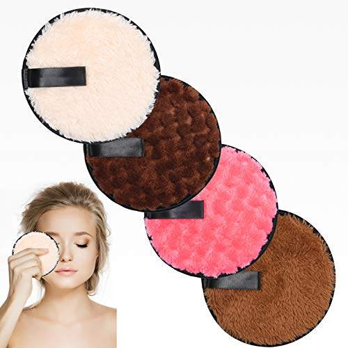 URAQT Almohadillas Desmaquillantes, 4 Pack Discos Desmaquillantes Reutilizables, Toalla Desmaquillante Facial Microfibra Lavable, Maquillaje de Limpieza Facial Almohadillas para Todo Tipo de Pieles URAQT Almohadillas Desmaquillantes, 4 Pack Discos Desmaquillantes Reutilizables, Toalla Desmaquillante Facial Microfibra Lavable, Maquillaje de Limpieza Facial Almohadillas para Todo Tipo de Pieles