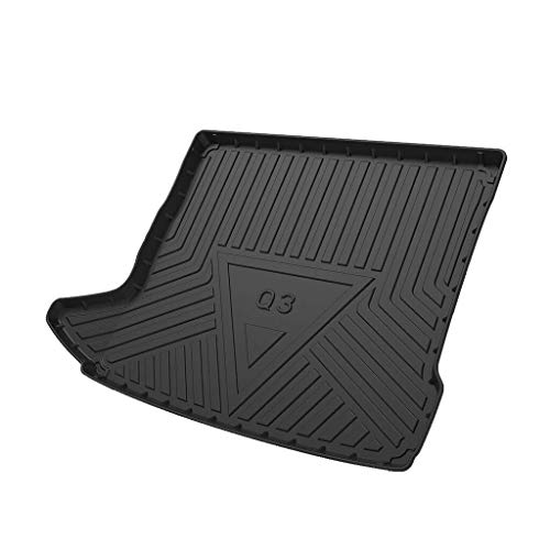 Vehículo de línea de carga trasera, Tronco bandeja de suelo Hoja de alfombra de la estera de la bandeja de equipaje impermeable for Q7 2016-2019 (Size : Audi Q3 2013-2018)