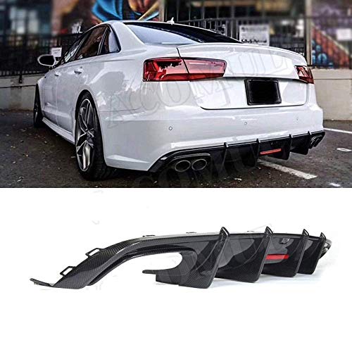 VTDOUQ Difusor Trasero De Carbono, Alerón De Labios, Protector De Placa De Deslizamiento De Parachoques Estilo K para Audi A6 Sline S6 C7 C7.5 2013-2018 (No para La Base A6), B. VTDOUQ Difusor Trasero De Carbono, Alerón De Labios, Protector De Placa De Deslizamiento De Parachoques Estilo K para Audi A6 Sline S6 C7 C7.5 2013-2018 (No para La Base A6), B.