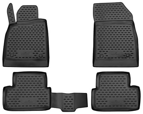 Walser Alfombrillas de Goma a Medida XTR compatibles con Opel Astra J año 09/2009-10/2015, Astra J Caravan año 10/2010-10/2015, Alfombrilla Coche