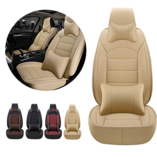 WANLING Fundas & Almohada para Asientos de Coche para Audi A6 Sedan Avant Durable Lujo Cuero Delantero Fundas Cubierta de Asiento