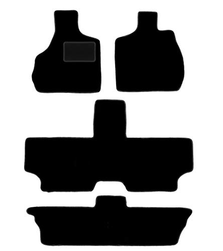 Wielganizator Carlux - Alfombrillas de velour para Chrysler Grand Voyager III 7 personas 2000-2008, 4 piezas, color negro