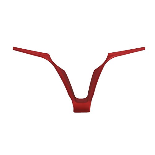 Wosune Accesorio para automóvil, ABS antidesgaste en Forma de V Conveniente para Montar la Cubierta del Volante Cubierta del automóvil, Mano de Obra Exquisita para Alfa Romeo Stelvio(Red)