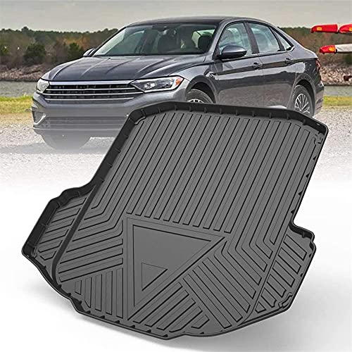 XIARUI Coche Goma Alfombrillas para Maletero, Impermeable Anti Slip Mat Alfombra De Suelo Bandeja Protectora Mat Antisuciedad, para Volkswagen Jetta 2019-2020