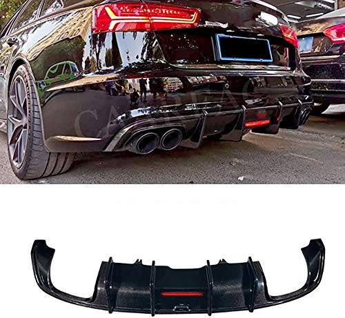 YUMTOL Difusor Trasero De Carbono, Alerón De Labios, Protector De Placa De Deslizamiento De Parachoques Estilo K para Audi A6 Sline S6 C7 C7.5 2013-2018 (No para La Base A6), B. YUMTOL Difusor Trasero De Carbono, Alerón De Labios, Protector De Placa De Deslizamiento De Parachoques Estilo K para Audi A6 Sline S6 C7 C7.5 2013-2018 (No para La Base A6), B.