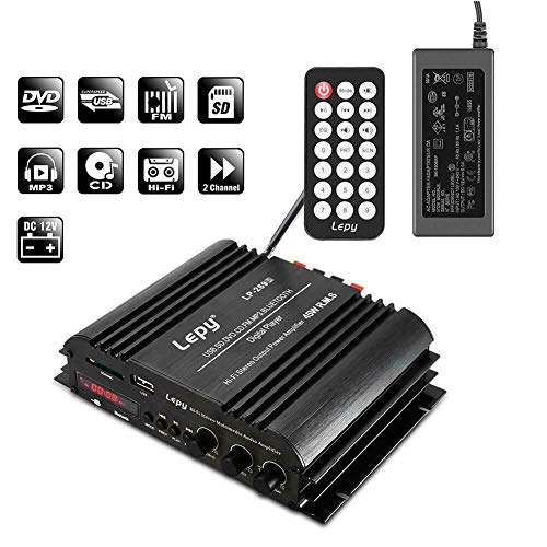 ZHITING Lepy Bluetooth Amplificador para Coche 2 Canales HiFi Stereo Audio Support SD USB FM Remote Control ZHITING Lepy Bluetooth Amplificador para Coche 2 Canales HiFi Stereo Audio Support SD USB FM Remote Control