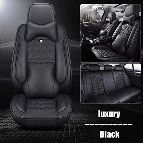 0beilita Fundas Asientos Coche Universales para Audi A3 8P 8L Sportback A6 4F A4 A6 A5 A7 Q2 Q3 Q5 Q7 Accesorios Coche, Lujo Negro