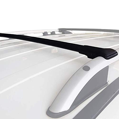 Portaequipajes de techo adecuadas para Peugeot Rifter Furgoneta (2019-.)  - baca para coche - barras para techo de coche- railing - aluminio Aluminio  tipo 2