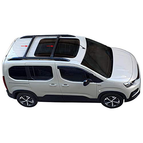 accessorypart Para Peugeot Rifter 2019-2020 Barras de techo Aluminio Negro