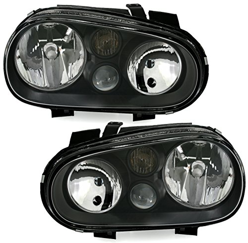 AD Tuning GmbH & Co. KG 960790 Juego de Faros, Cristal Transparente Negro AD Tuning GmbH & Co. KG 960790 Juego de Faros, Cristal Transparente Negro