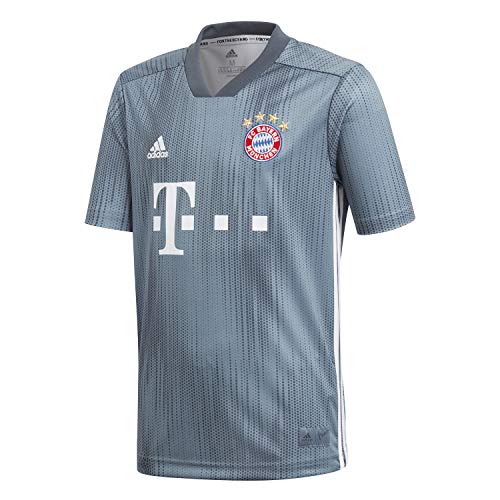 adidas Bayern Múnich Third - Camiseta de fútbol Unisex para niños, Unisex niños, DP5451, Raw Steel/Utility Blue/White, FR : 2XL (Taille Fabricant : 176)