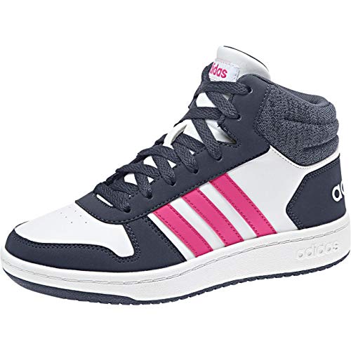 adidas Hoops Mid 2.0, Zapatos de Baloncesto Unisex Niños, Blanco (Ftwwht/Reamag/Trablu Ftwwht/Reamag/Trablu), 31.5 EU