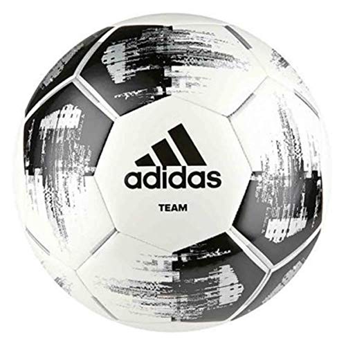 adidas Team Glider Balón de Fútbol, Hombre, White/Black/Silver Met, 4
