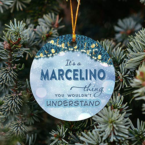 Adornos de 3 pulgadas para árboles de Navidad divertidos 2020 – I's a Marcelino Thing, You Wouldn't Understand – Feliz Navidad decoraciones hogar regalo para familia, amigo con nombre Marcelino