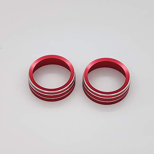 Aleación de aluminio aire acondicionado botón decoración cubierta TRIM para Audi RS4 RS5 S4 S5 A4 A5 Q5L Q7 (rojo) Aleación de aluminio aire acondicionado botón decoración cubierta TRIM para Audi RS4 RS5 S4 S5 A4 A5 Q5L Q7 (rojo)