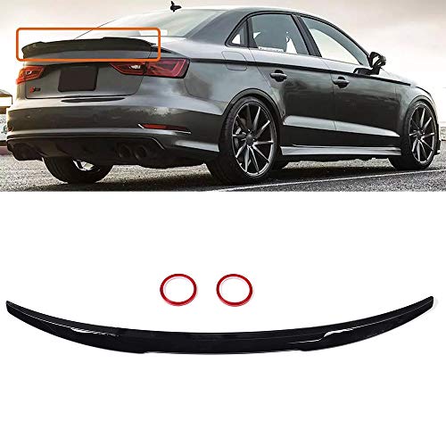 Alerón Trasero del Maletero, ABS Negro Brillante Alerón Trasero del Maletero para Audi A3 Y S3 Sedan V Tipo 2014-2018 Highkick Alerón Trasero del Maletero, ABS Negro Brillante Alerón Trasero del Maletero para Audi A3 Y S3 Sedan V Tipo 2014-2018 Highkick