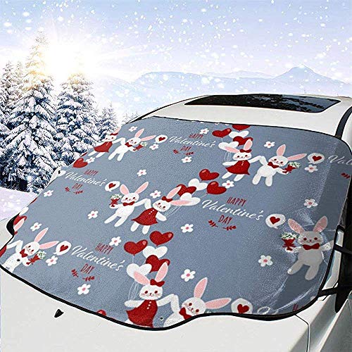 Alice Eva Valentines Day Car Windshield Sun Shade Cover Front Water Sunlight Snow Cover