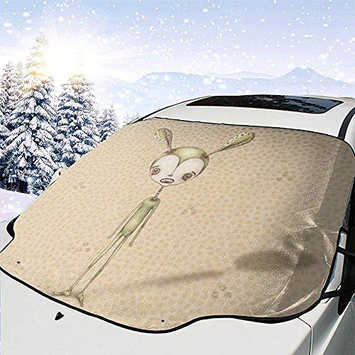 Alien Car Windshield Sun Shade Cover Front Water Sunlight Snow Cover