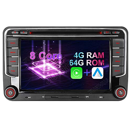 Android 10 Octa-Core 4 + 64 GB integrado Carplay + Android Auto DSP DVD GPS Radio de coche navegación para VW Passat B6 Golf 5 6 Touran Tiguan Multivan T5 Polo Caddy Skoda Seat DAB+ WiFi 4G OBD+