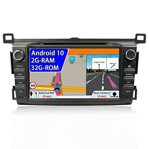 Android 9.0 Autoradio 2 Din Car Stereo Compatible para Toyota RAV4 Coche Navegacion GPS |8 pulgadas 2G+32G Octa Core |Soporta control del volante Mirror-Link DAB WIFI USB |LIBRE Cámara trasera Canbus