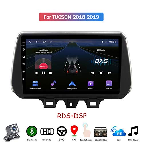Android 9.1 Car Radio de Navegación GPS para Hyundai Tucson ix35 2018-2019 con 9 Pulgada Pantalla Táctil Support WiFi FM Am RDS/DSP MP5 Player/Bluetooth Steering Wheel Control,4 Core,4G+WiFi: 1+16GB