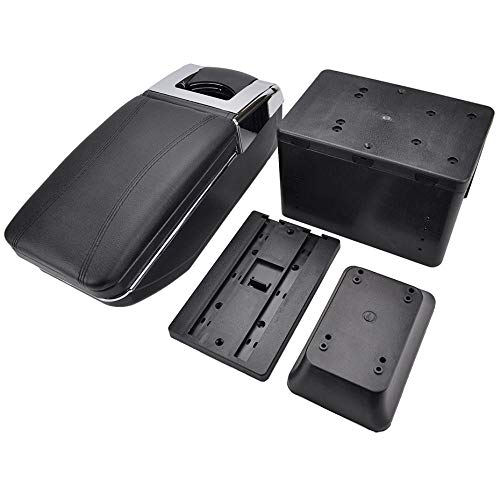Apto para Fiat Punto Palio Brava Bravo 500 Linea Marea Consola central Reposabrazos giratorio Reposabrazos de coche Caja de almacenamiento Portavasos-Black_Thread Apto para Fiat Punto Palio Brava Bravo 500 Linea Marea Consola central Reposabrazos giratorio Reposabrazos de coche Caja de almacenamiento Portavasos-Black_Thread