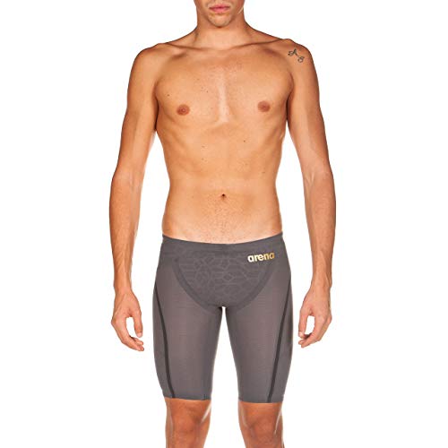 ARENA Powerskin Carbon Ultra Men's Jammers Racing Swimsuit, Dark Grey/Dark Grey/Gold, 22