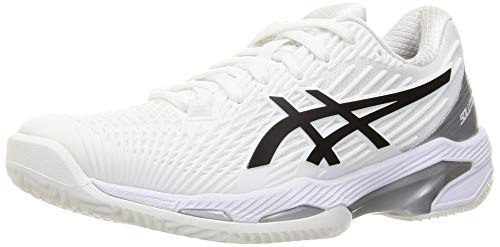 Asics Solution Speed FF 2 Clay, Tennis Shoe Mujer, White/Black, 42 EU