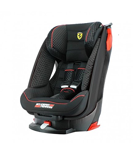 Asiento para coche reclinable para Ferrari Grupo 1 (9 a 18 kg.) - 4 estrellas en los tests TCS. - Protección contra impactos laterales. - Asiento reclinable en 4 posiciones.