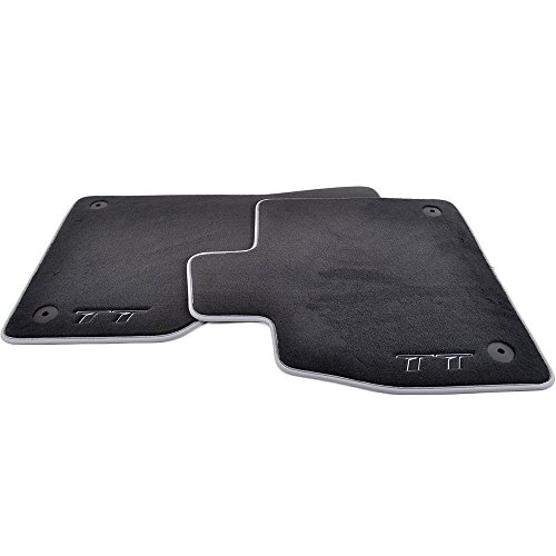 Audi 8s1061275mno Textil felpudos Premium Delantero Negro/Plata Gris TT/TTS 2 Unidades