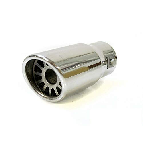 Autohobby 1795 - Embellecedor de tubo de escape, universal, de acero inoxidable hasta 49 mm, cromado, A B C G H J CC 3 4 5 6 7