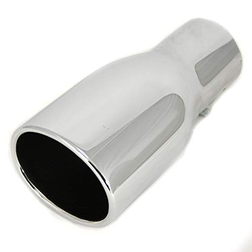 Autohobby 238 - Embellecedor de tubo de escape, universal, acero inoxidable, hasta 57 mm, cromado, A B C G H J CC 3 4 5 6 7