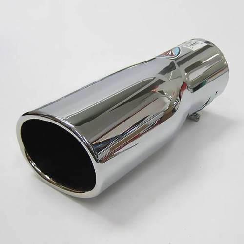 Autohobby 324 - Embellecedor de tubo de escape, universal, acero inoxidable, hasta 57 mm, cromado, A B C G H J CC 3 4 5 6 7