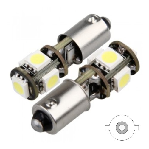 B9C5W - Blanca de Canbus SMD LED lámpara bombilla de repuesto luces de posición BA9S T4W 12V 5x SMD LED Numero de luz de la placa Interior de luz del coche (No Error) B9C5W - Blanca de Canbus SMD LED lámpara bombilla de repuesto luces de posición BA9S T4W 12V 5x SMD LED Numero de luz de la placa Interior de luz del coche (No Error)