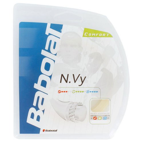 BABOLAT N.VY Cordaje de Tenis (12m), Natural, 1.25mm BABOLAT N.VY Cordaje de Tenis (12m), Natural, 1.25mm