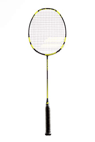 Babolat Power Light Allround - Raqueta de bádminton (con cordaje y bolsa de transporte), color negro y amarillo