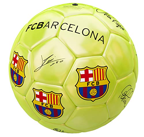 Balón Amarillo fluorescente FC Barcelona, Nº 5