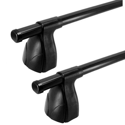 Barras portaequipajes premontadas modelo Easy One Green Valley de acero negro para VW Golf V (1K) 5 puertas desde 2003 hasta 2008 sin raíl en el techo Barras portaequipajes premontadas modelo Easy One Green Valley de acero negro para VW Golf V (1K) 5 puertas desde 2003 hasta 2008 sin raíl en el techo